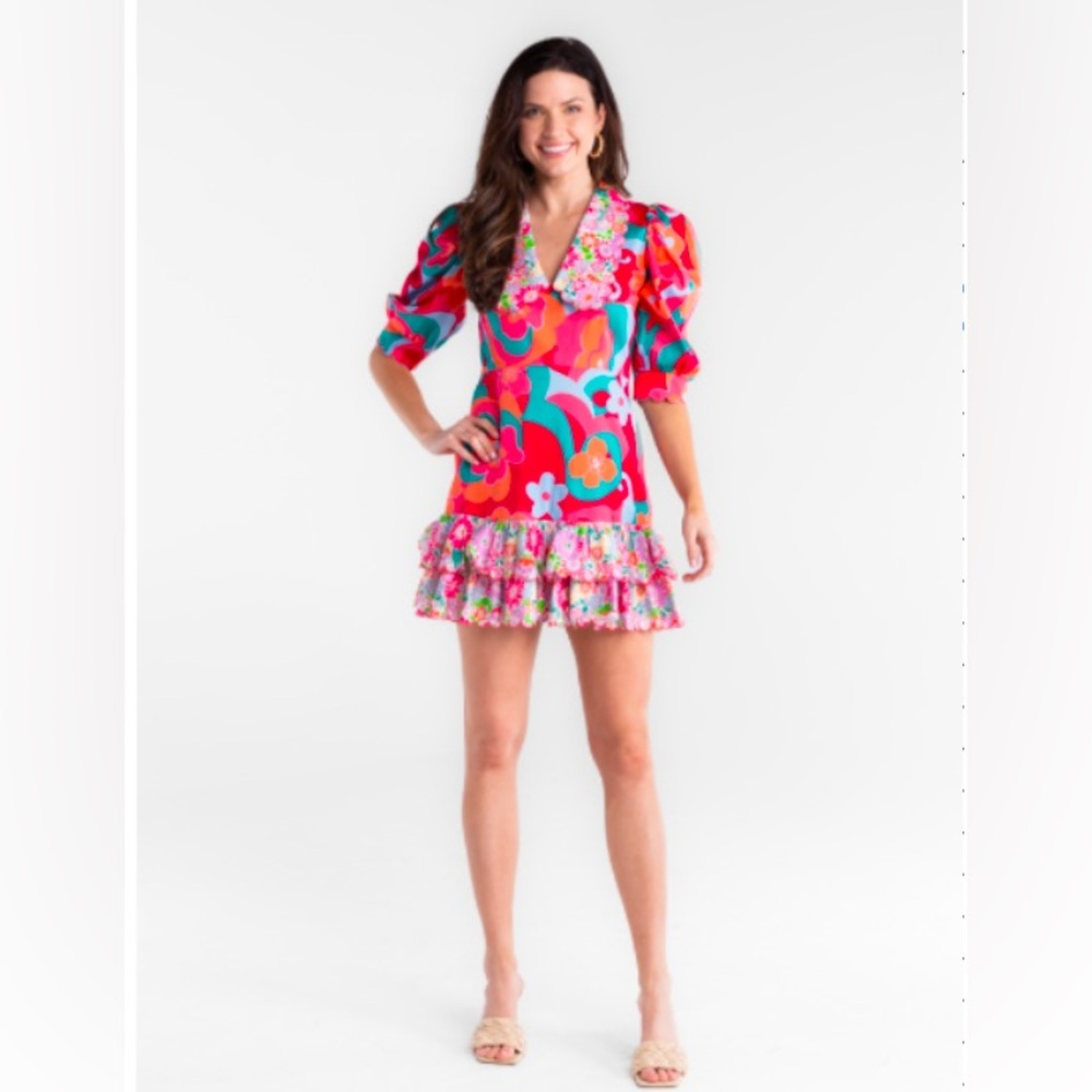 Alden Adair Piper dress in trippy print!!